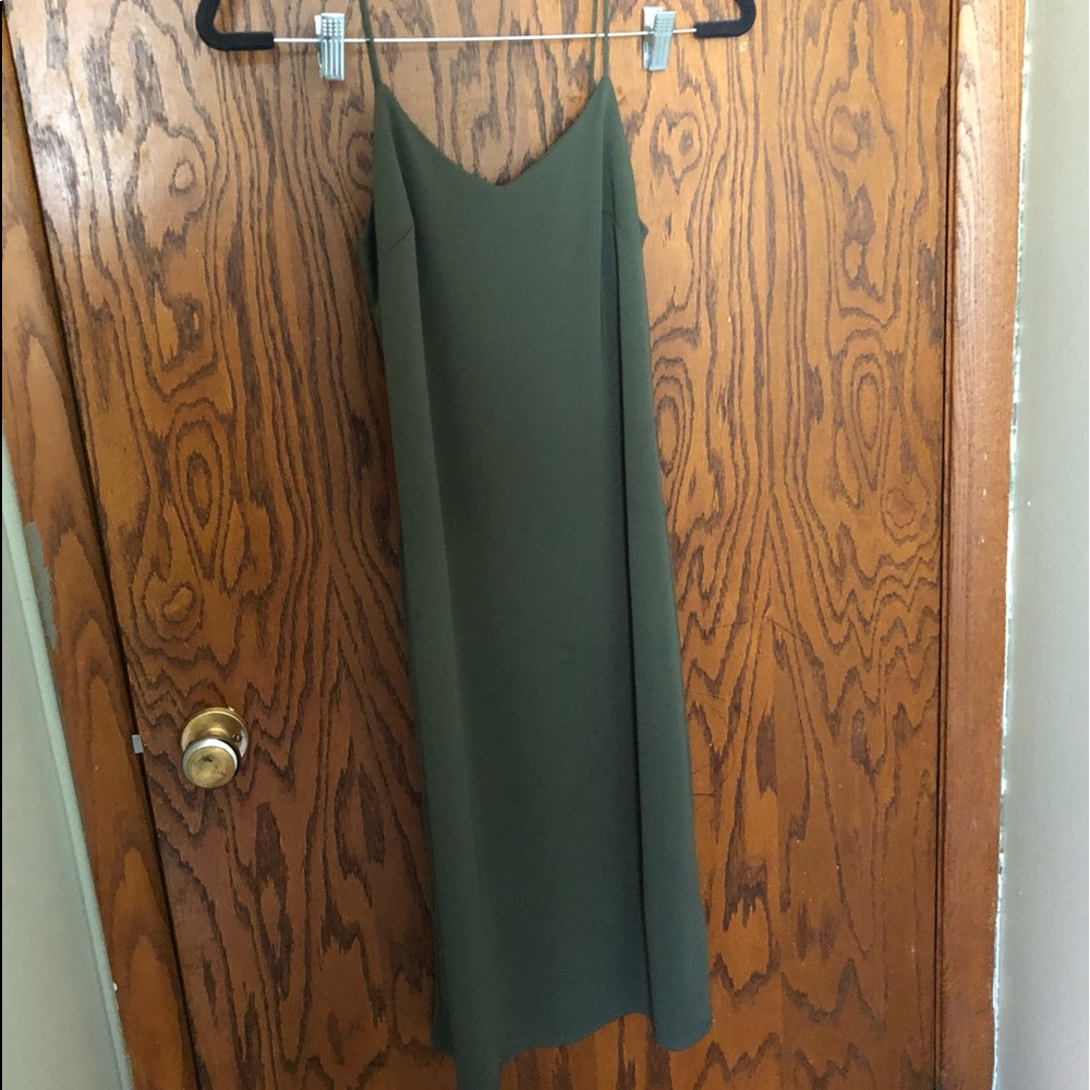 Express green slip dress